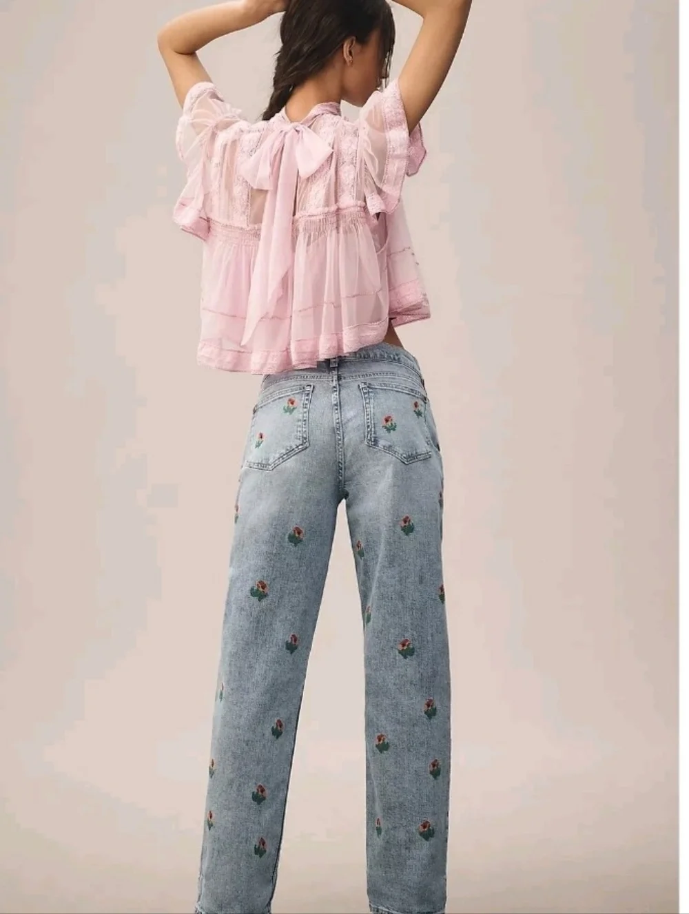 Pilcro By Anthropologie Floral Embroidered Jeans, Size 28, nwot, Gorgeous - Picture 2 of 4